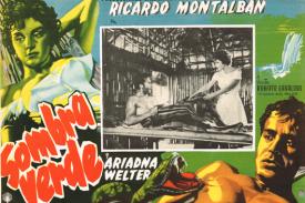 Vintage poster of Sombra verde, starring Ricardo Montalban